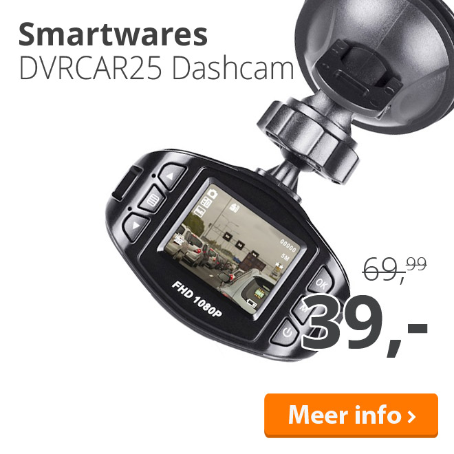 Smartwares DVRCAR25 - Dashcam van 69,99 voor 39