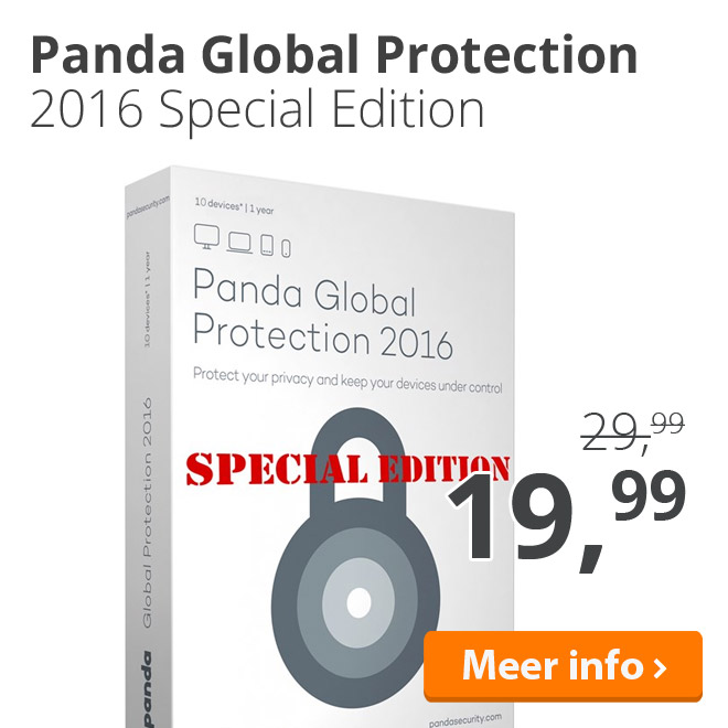 Panda Global Protection 2016 Special Edition van 29,99 voor 19,99